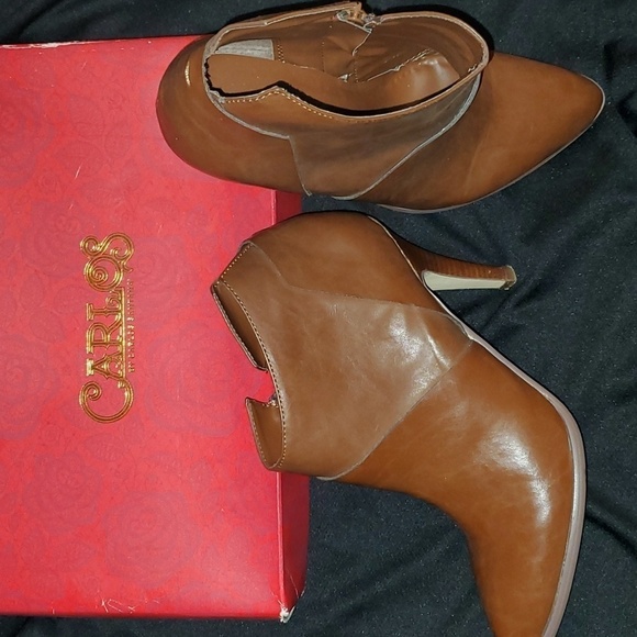 CARLOS by CARLOS SANTANA Women's Equinox Cognac Ankle Booties 9M - Picture 1 of 8